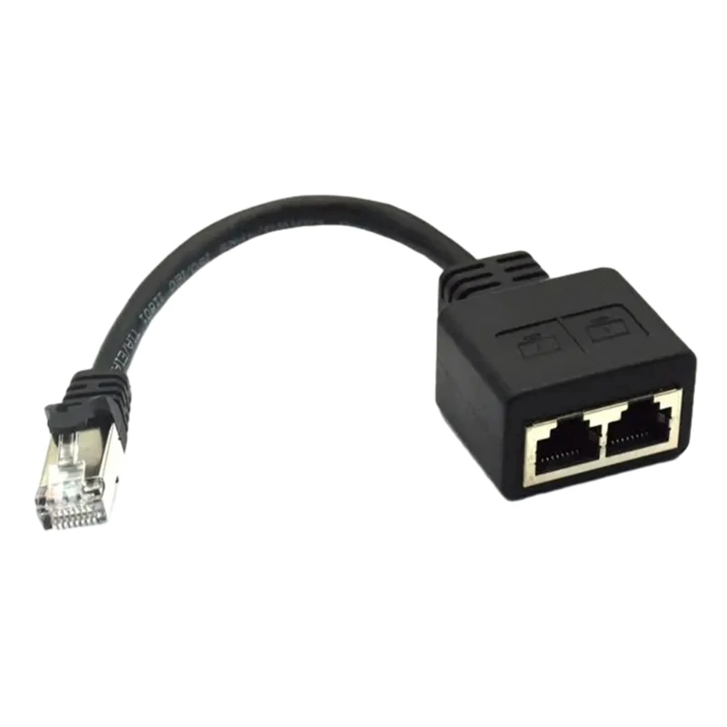 RJ45 1xذكر إلى 2x أنثى الفاصل كابل محول الحبل ل إيثرنت LAN إيثرنت محول كابل موسع الخط