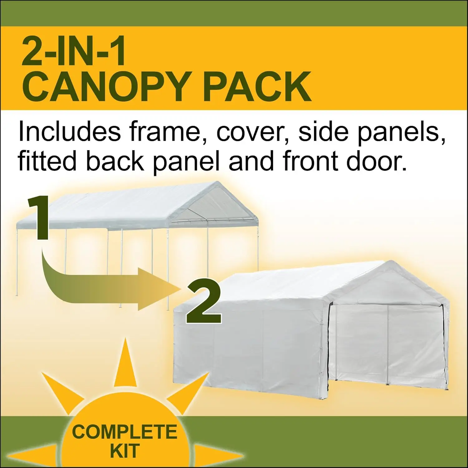 Carport, Heavy Duty Carport with Roll-Up Door & Removable Sidewalls, Portable Garage for Car, Truck, Boat, All-Season Car Canopy