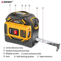 SNDWAY Laser Tape Measure, 3-in-1 Digital Steel Tape Measure, 40M/60M Distance Meter, High-Accuracy Rangefinder, Electronic Meas