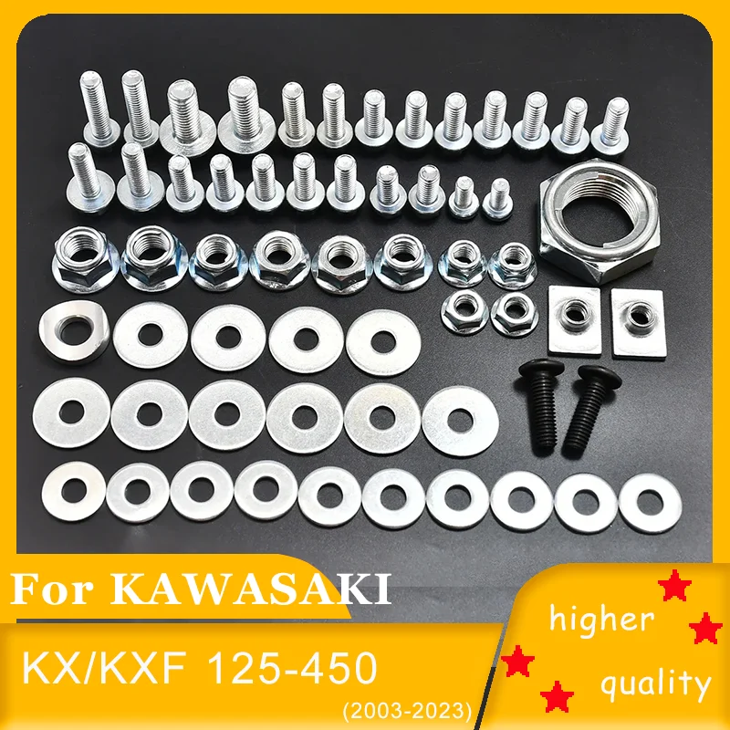 

For Kawasaki Fairing Fender Screw Bolt Kit Set KX 250 450 250F 450F KX250 450 250F 450F Enduro Dirt Pit Bike Provide wholesale