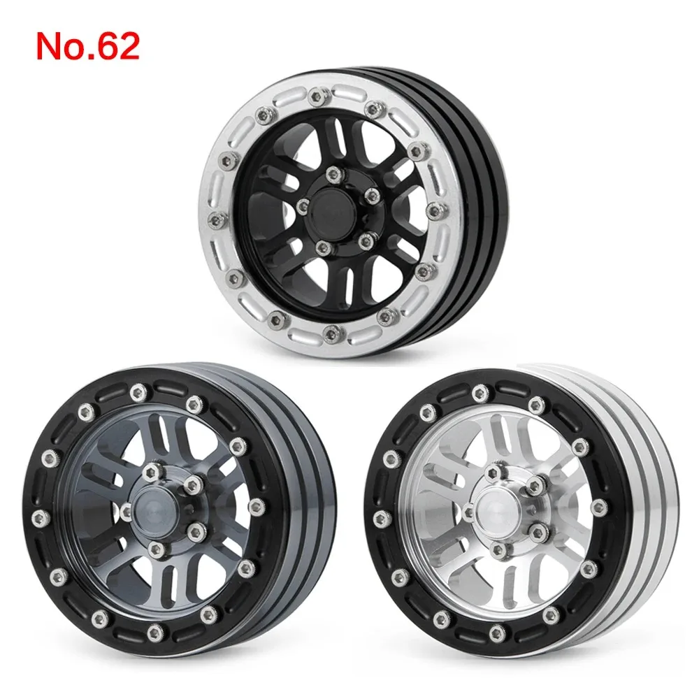 4PCS 1.9 Inch 26mm Width Aluminum Beadlock Wheel Rims YEAHRUN Heavy Duty Upgrade Parts for 1/10 RC Crawler Axial SCX10 D90 TRX-4