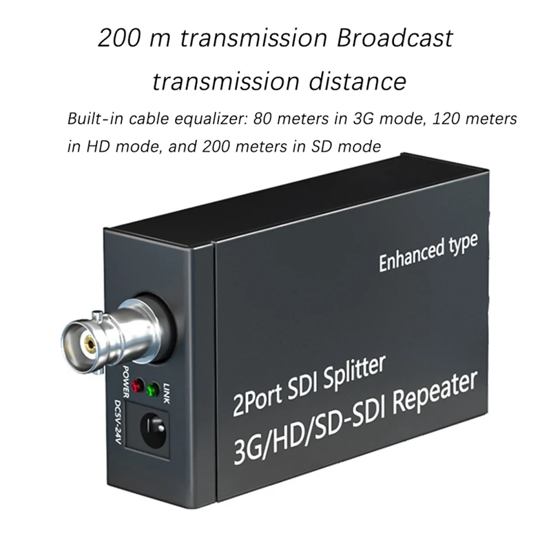 Smart-SDI Разветвитель 1 X 2 Мультимедийный разветвитель SDI 1080P Расширитель 60 Гц Адаптер с 1 на 2 порта Вилка европейского стандарта