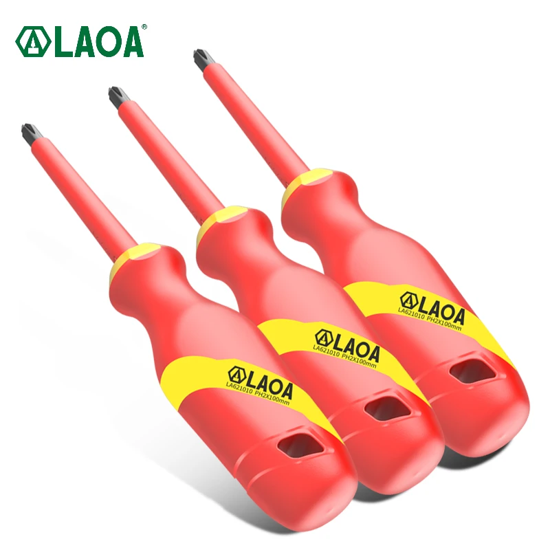 LAOA فد معزول مفك المنزل الدائرة أداة العزل العزلة الحالي كهربائي الصليب شقة مفك #1