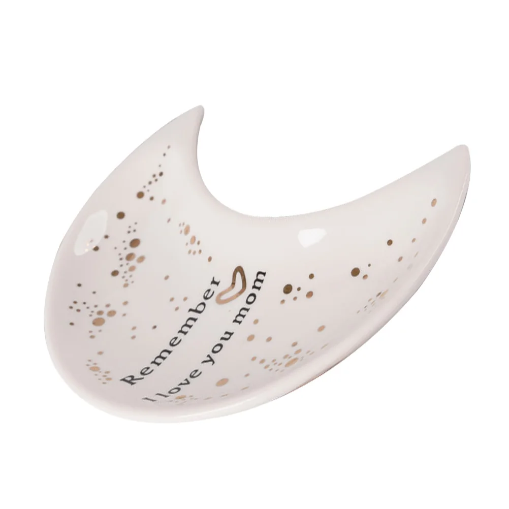 1Pcs Ceramic Storage Tray White Creative Jewelry Cosmetics Organizer for Home Kitchen Wedding Party Multipurpose Decorative