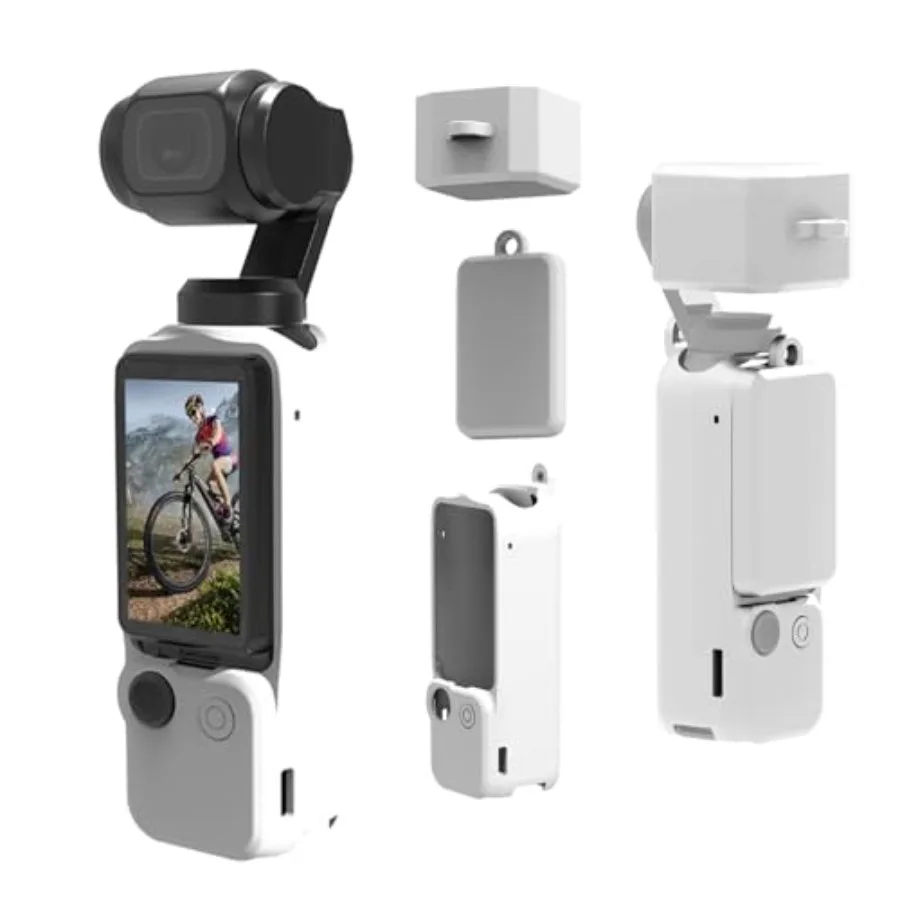 

PULUZ 3in1 Silicone Camera Case Set for DJI OSMO Pocket 3Slim Durable Lightweight Rubber Soft Silicone Camera Protective Cover