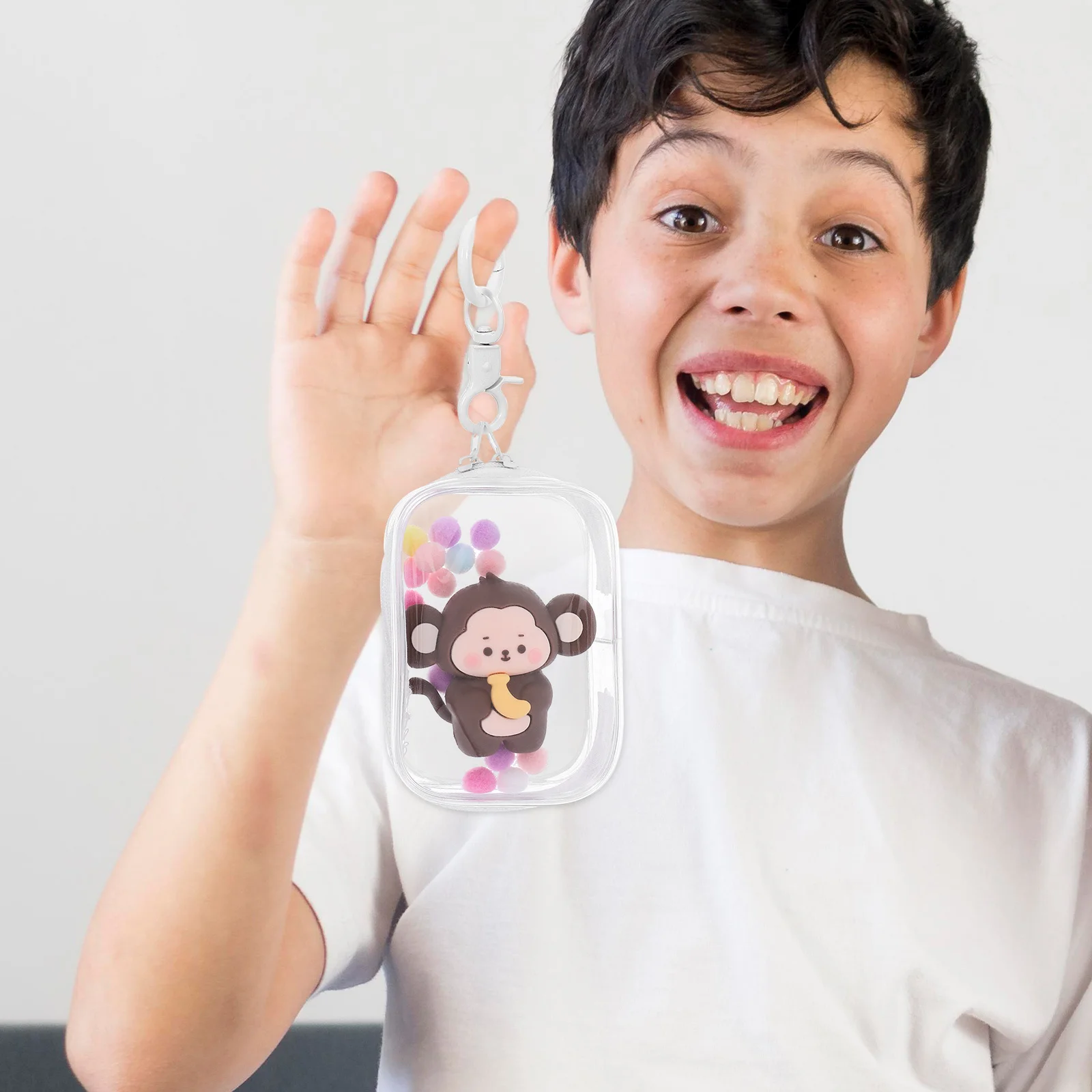 

Clear PVC High Transparency Figure Display Case Organizer Storage Bag Keychain Mini Collectibles Box Sealed Dustproof Portable