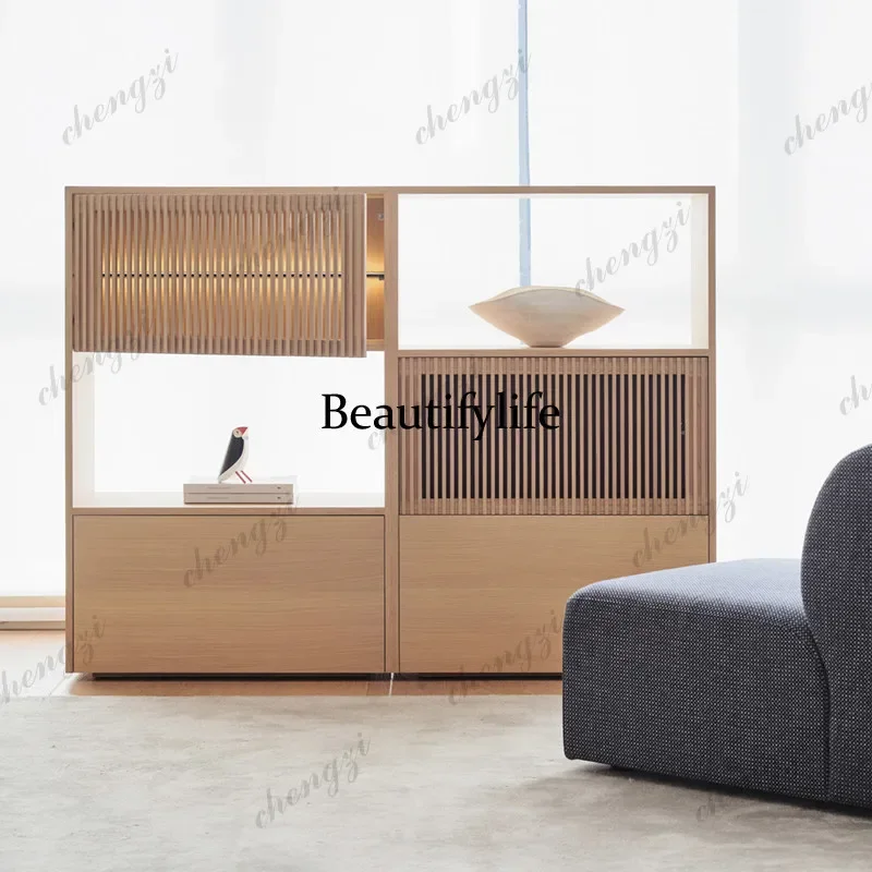 d178 Combination Bookcase Entrance Cabinet Bookshelf Nordic Japanese Entrance Display Cabinet