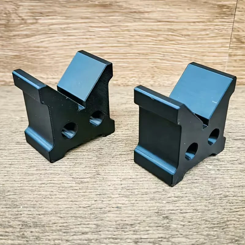 2Pcs Black V‑Block Support Blocks, 90° Round Bar V‑Clamp Fixing Bracket, Cylinder Positioning Holder for Lathe Machining