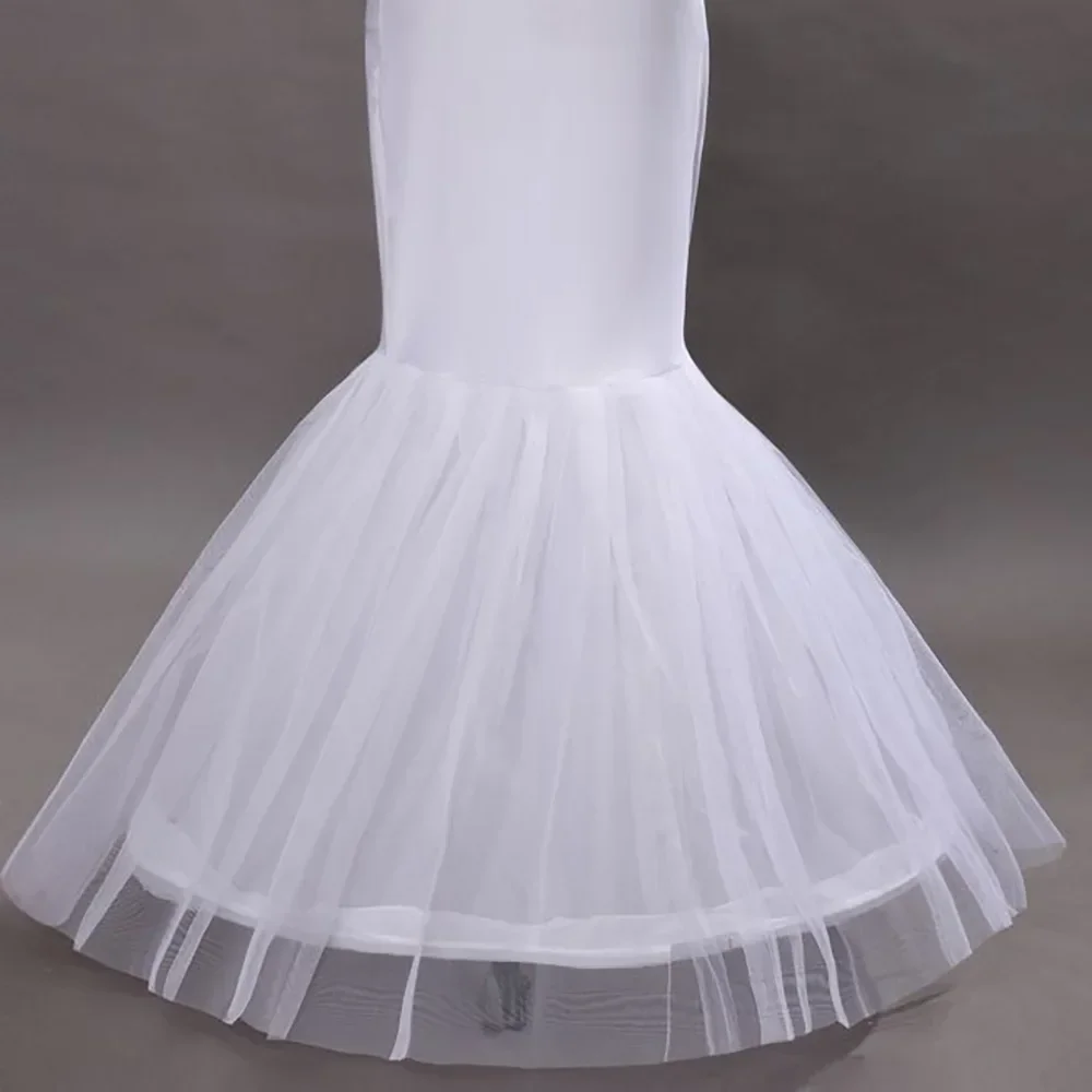 Branco nupcial sereia para vestido mulher petticoat crinoline underskirt casamento hoop saia anáguas