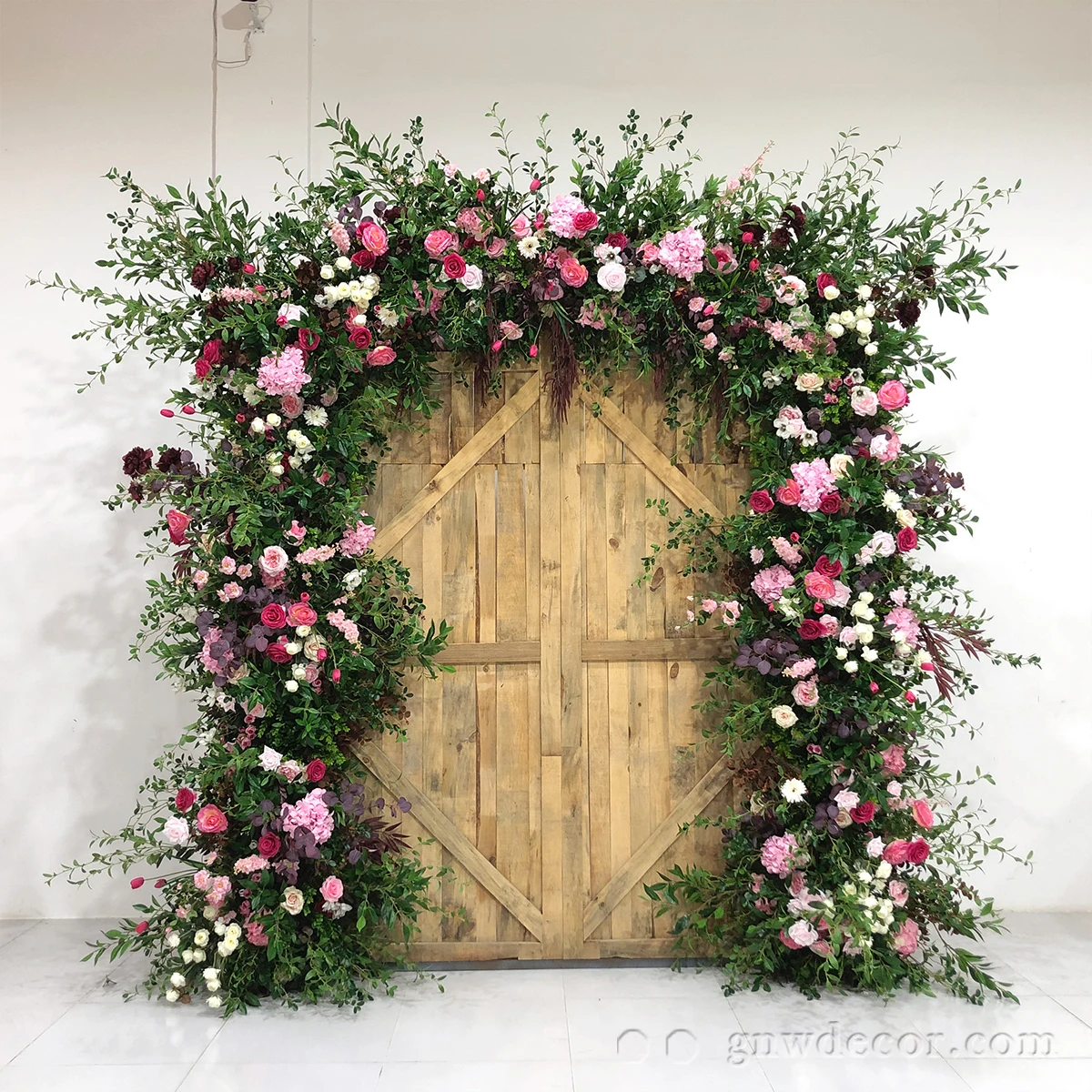 10ft Huge Wooden Frame With Flowers Arch Wedding Stage Decoration Bridal Background Flowers Arch Design
