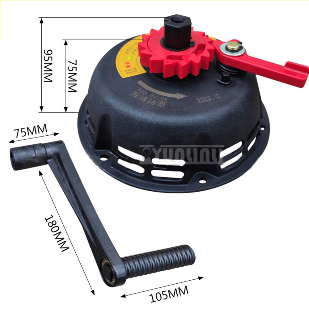 168/170F Start-Montagesatz, Motor, handgekurbelter No-Pull-Starter für Mikro-Pinne-Sprühgerät, Wasserpumpe, Generator, Kunststoffgehäuse