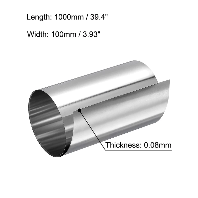 Imagem -04 - Tira de para Máquinas de Precisão Folha de Aço Inoxidável Espessura 0.01 Mm0.3 mm 1pc Aço Inoxidável 304