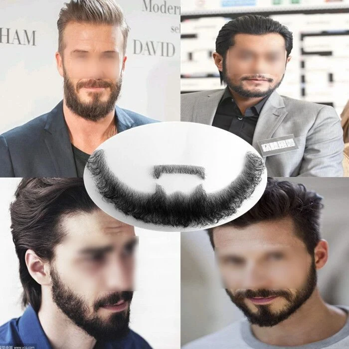 Make Fake Beards By Hand  Man Hair Wig Handmade Hair Fake Beard For Daily And Cosplay Use