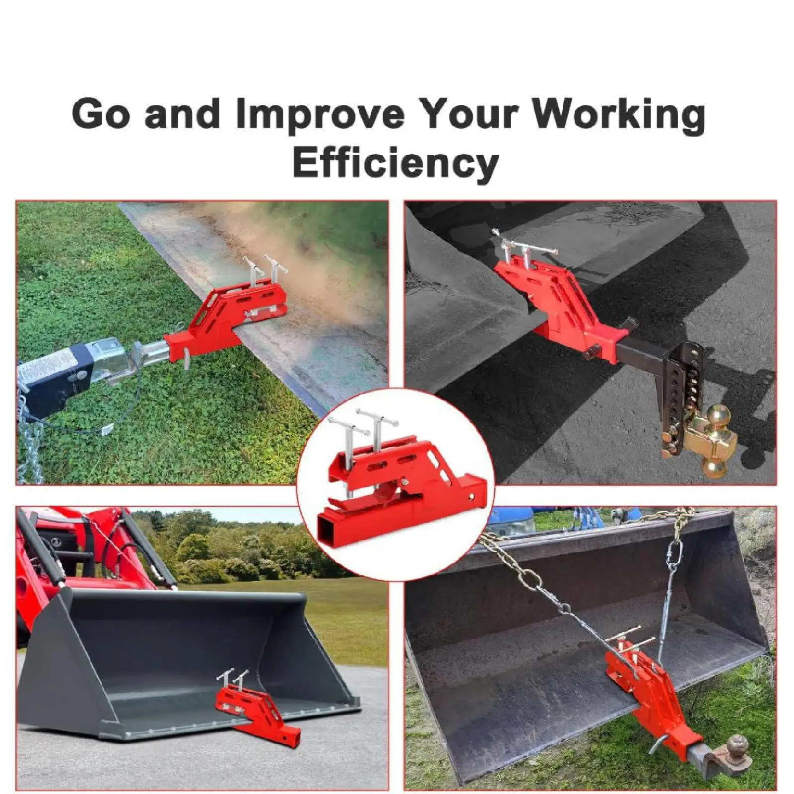 

Tractor Clamp on Trailer Hitch Quick Installation Reliability Sturdy Accessories for Agriculture Boats Rvs Construction Camping