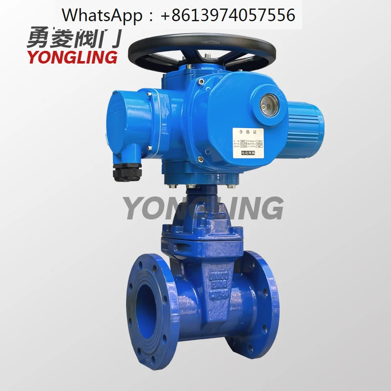 Z945X-16Q Electric Flange Dark Rod Open Rod Gate Valve Municipal Sewage Electric Elastic Soft Seal Gate Valve