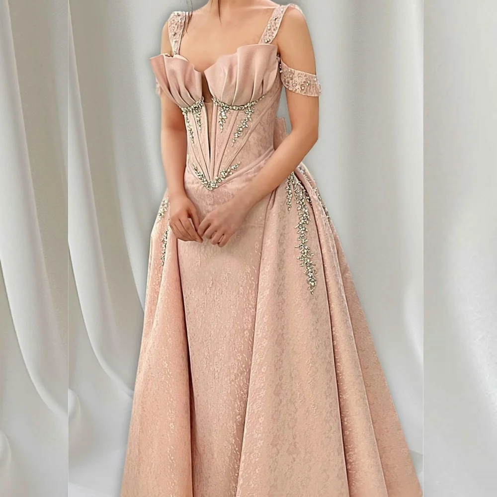 

Элегантные блестящие длинные платья трапециевидной формы с цветочной складкой по индивидуальному заказу, женские вечерние платья, свадебное платье на заказ