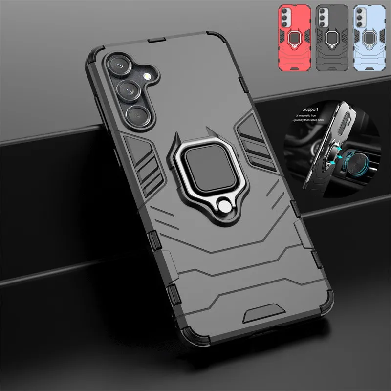 Luxury Ring Armor Case For Samsung Galaxy M15 M35 M55 M14 M34 M54 M13 M23 M53 5G Cover Shockproof With Ring Holder Fundas Coque