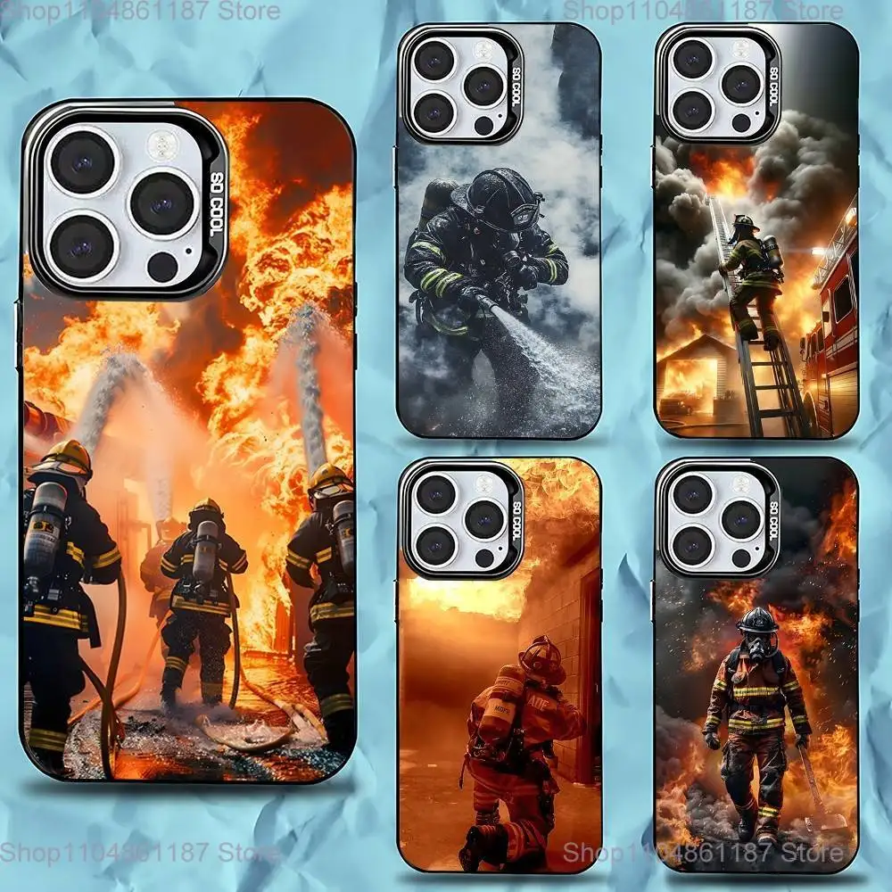 

F-Fireman F-Firefighter-ES Phone Case For iPhone 17,16,15,14,13,12,11,Pro,Max,Plus,Mini,XS,SE Anti Fall Black Matte Hard Bumper