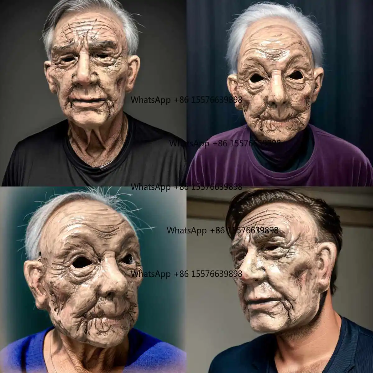 ZOCI-FOR Scary Old Witch Mask, Bloody Face Cover for Halloween Cosplay