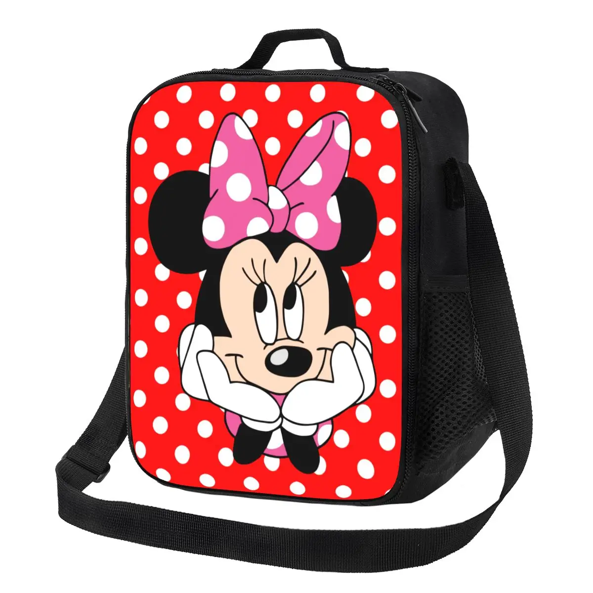 Custom Comics Minnie Mouse Lunch Box Women Leakproof Cartoon Cooler Thermal Food Insulated Lunch Bag Kids School Children