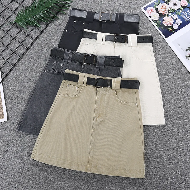 new summer fashion casual cotton brand female women girls mini Denim Skirt