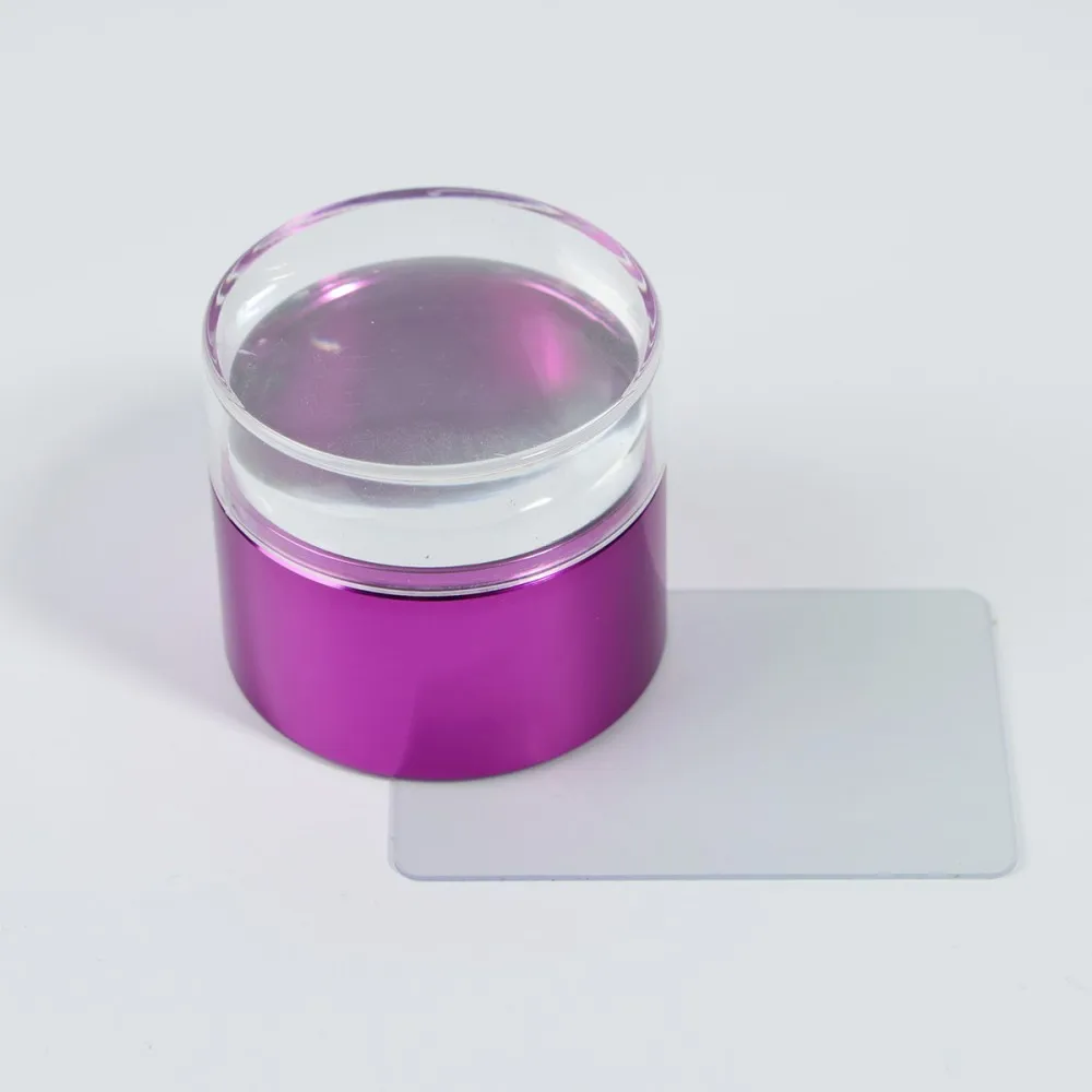 Sichtbare, leicht zu reinigende, zylindrische Silikon-Nagelkunststempel mit Metallringen, langlebiges, gleichmäßig einwirkendes Stempelgerät für Nagelkunstwerkzeuge – Detail 6