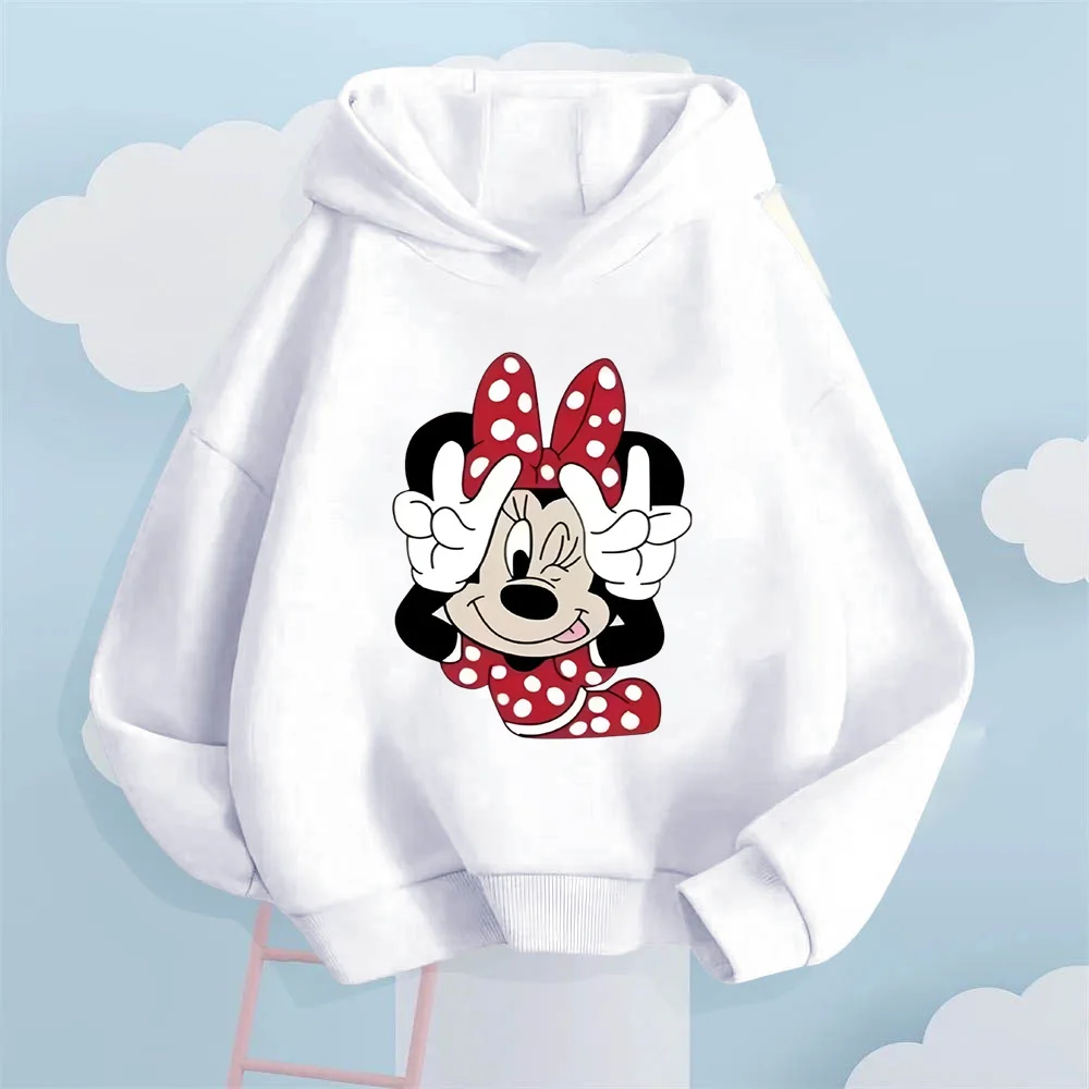 نمط الرسوم المتحركة لعوب! هوديي للأطفال مطبوع عليه ميني ماوس المرح، دع الأطفال ارتداء أزياء حلوة ولطيفة #2