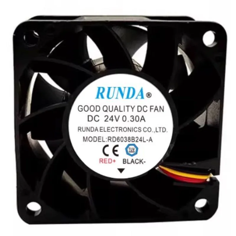 

New Cooler Fan for RUNDA RD6038B24L-A 24V 0.30A 6CM Cooling Fan 60*60*38MM