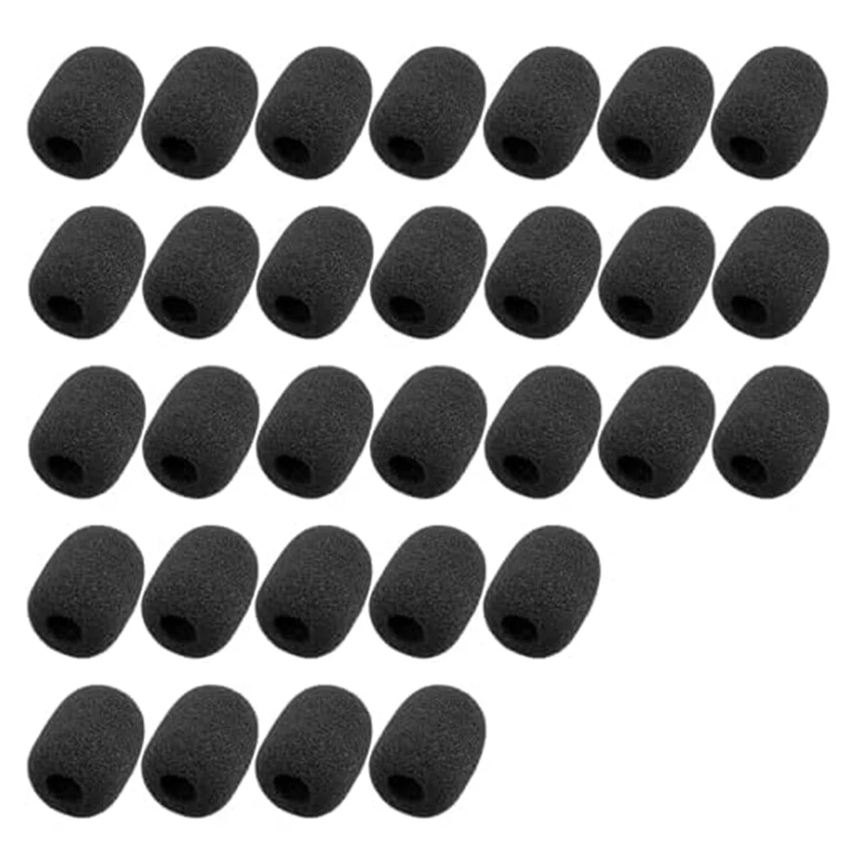 30 Pack Foam Microphone Windscreen,Mini Size Lapel Headset Mic Foam Covers for Headset Microphone