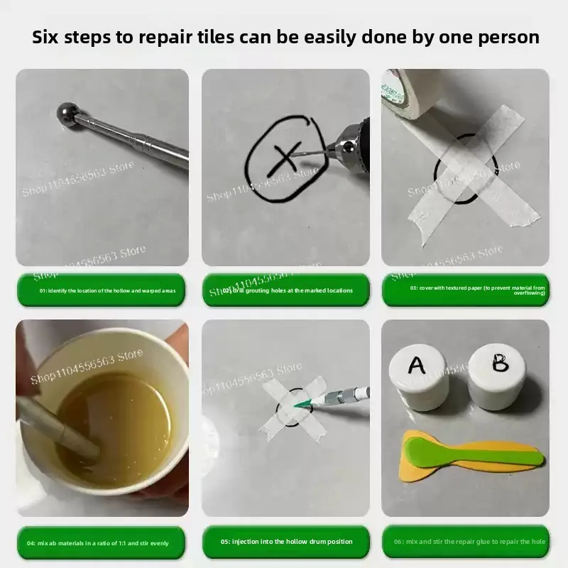 Tile grouting machine Drum tile glue injection machine 1.8 mm small hole grouting repair