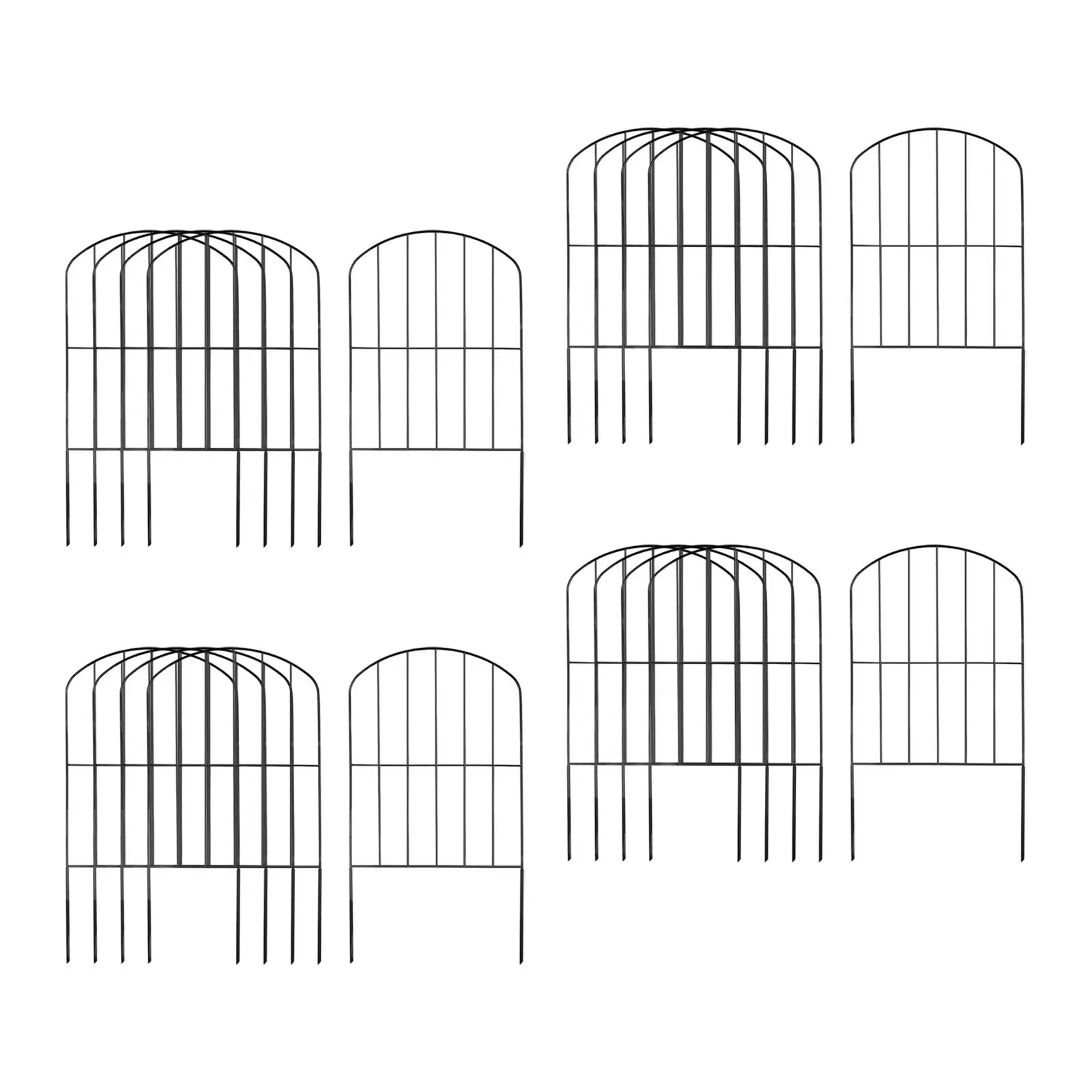 20Pcs Garden Fence Panels Barrier Fences Iron Easy to Use Convenient Garden Fencing Accessories for Farmhouse Outdoor Porch