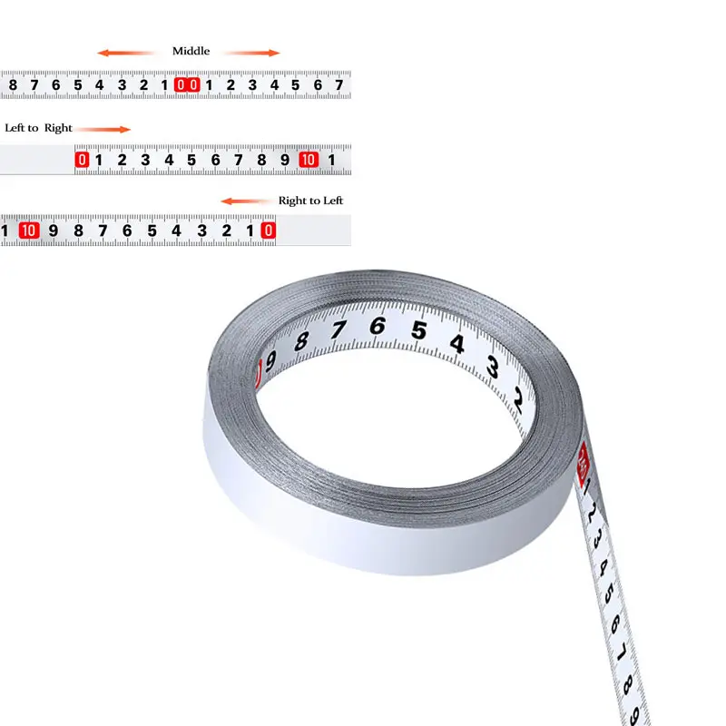 1M Stainless Steel Miter Track Tape Measure Self Adhesive Metric Scale Ruler Rust-Proof Durable And Wear-Resistan Ruler