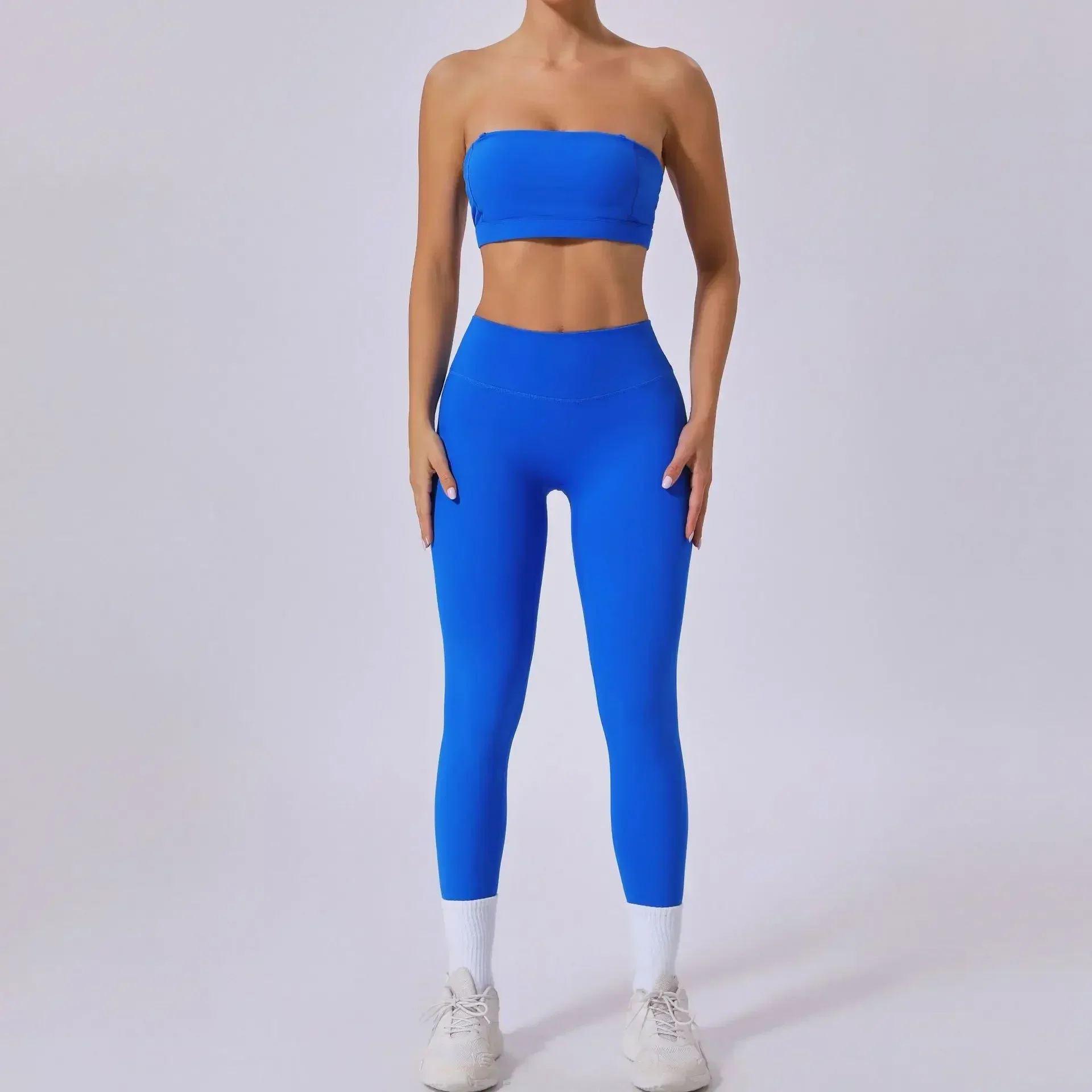 Seamless Yoga Sets Sports Fitness Removable Shoulder Strap Beauty Back Bra Hip-lifting Trousers Workout Gym Yoga Leggings Suits