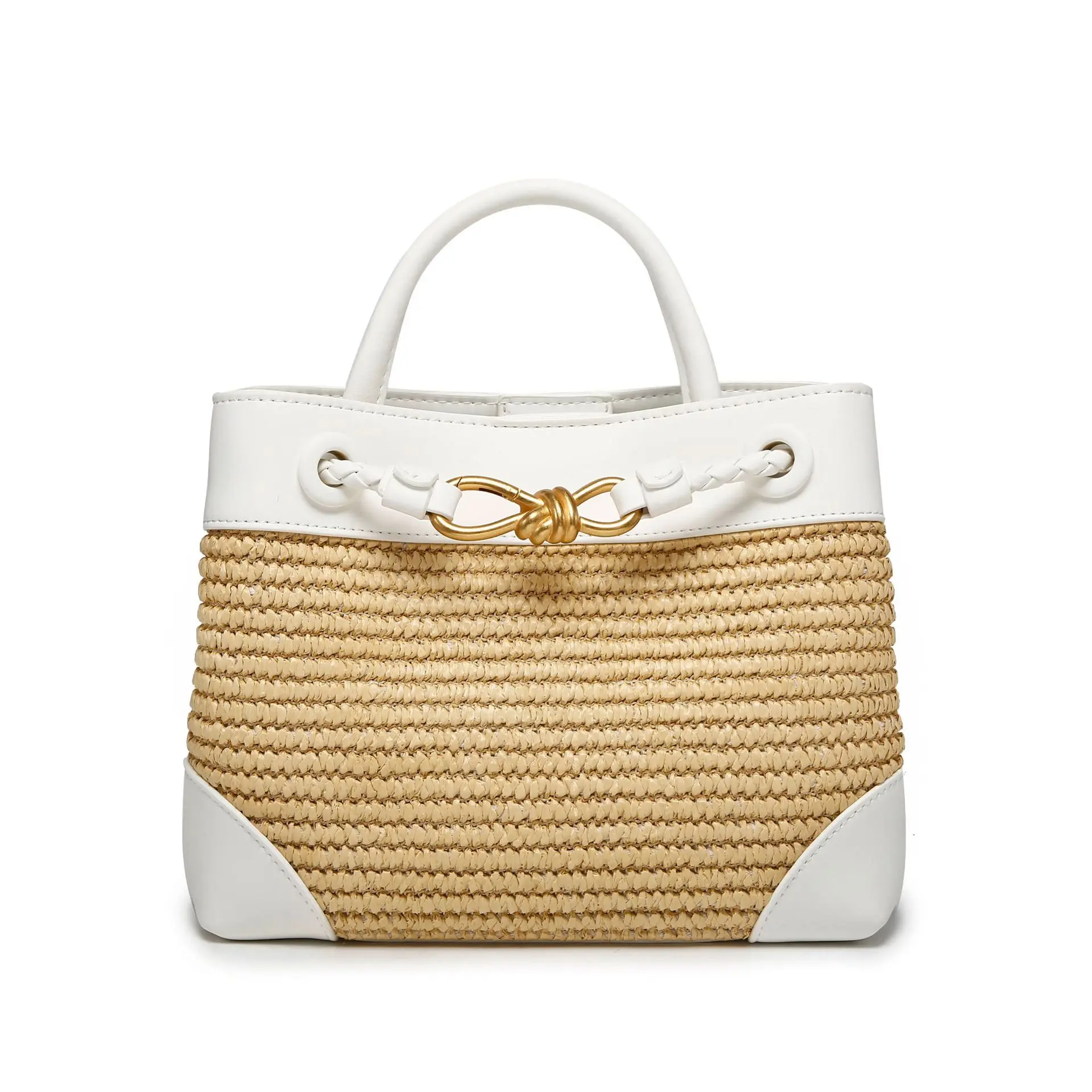 

Тканая соломенная кожаная сумка в стиле ретро, сумка через плечо, дизайнерская роскошная сумка через плечо для женщин