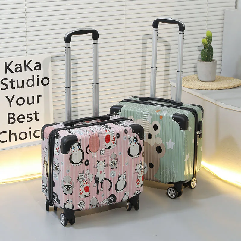 Reisbagage Koffer Minikoffer Lichtgewicht Nieuw Boarding Stil Universeel Wiel 18-inch Trolley Box Toegangscode Box