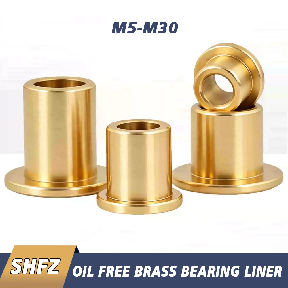 1PCS ID M5 M6 M8 M10 M12 M15 M16 M20 M25 M30 Flanging Bushings Brass Bearing Bushing Copper Alloy Sleeve Oilless Guide Sleeves