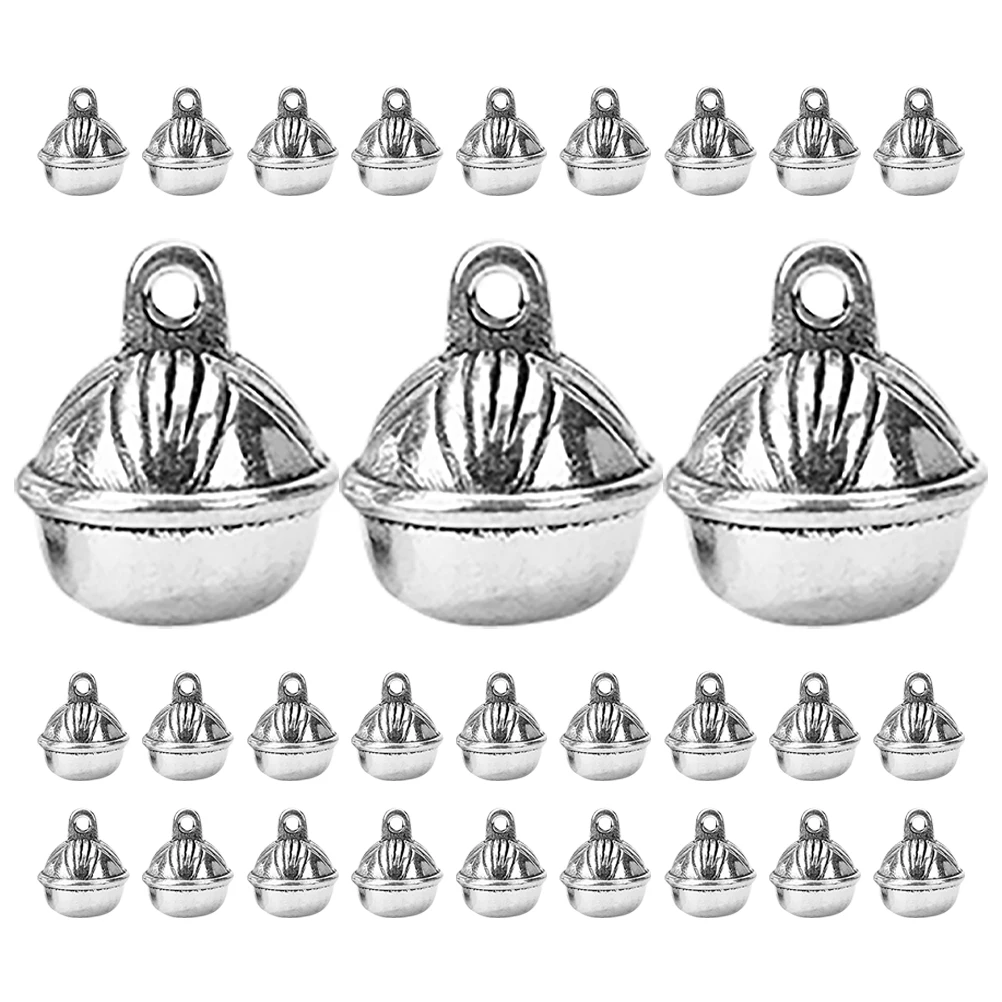 

30pcs Vintage Bell Pendant Charm Durable Alloy Diy Jewelry Making Supplies Decorative Accessories Retro Woman Bracelet Earring
