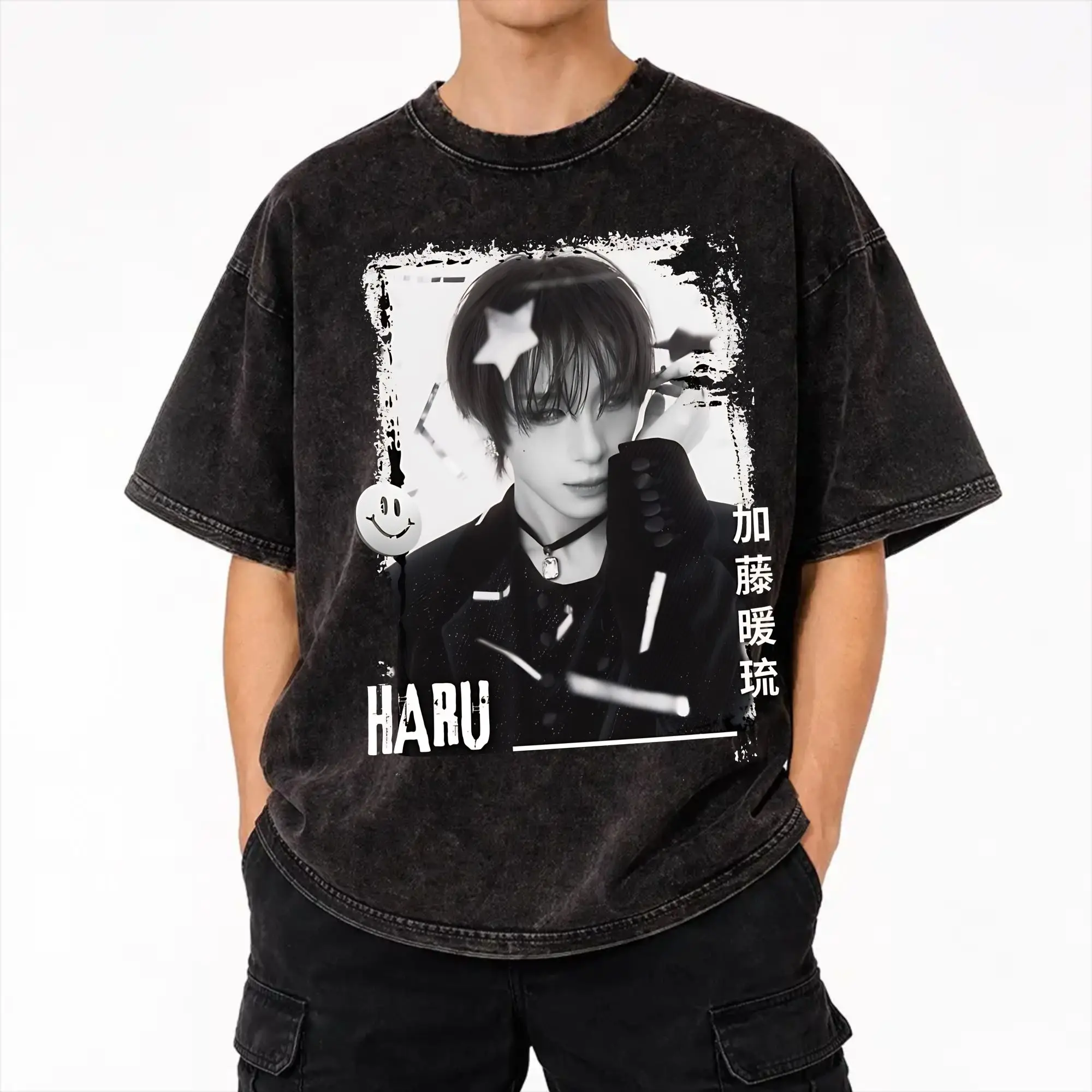  XLOV UXLXVE Members Apparel Washed T Shirt Men Women Streetwear Hip Hop T-Shirt Graphic Printed  Tees 100% Cotton