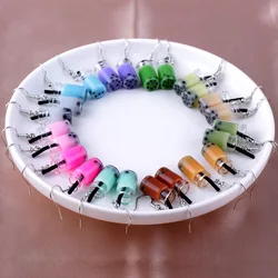 Personality 11 Candy Color Creative Funny Bubble Milky Tea Pendant Dangle Earrings for Women Drink Party Ear Jewelry Girl Gift