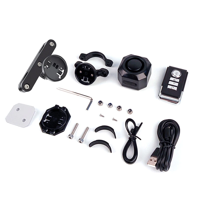 Bike Vibration Alarm USB Charging Burglar Motorcycle Bike Security Alarm With Remote Control