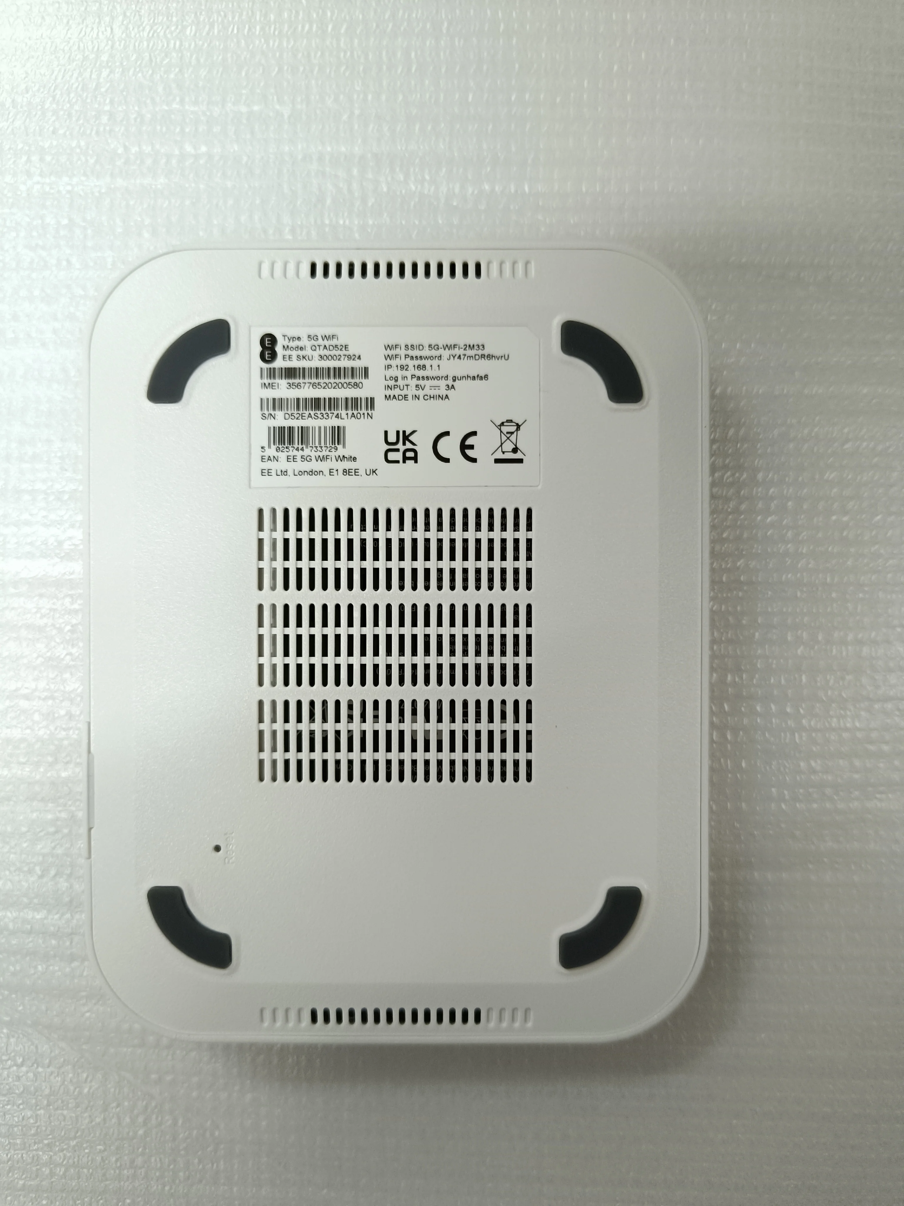 ZEARTS Original New 5gee Qtad52e 5g Home 5g LAN Port Ee5g WiFi6 Router Hub 5G NR Wifi6 Router（used 99%new）