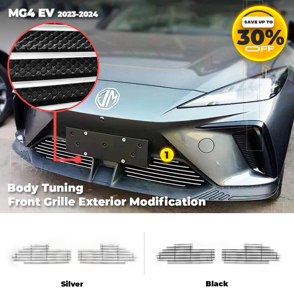 

Front Grille Center Mesh For MG4 EV 2023-2024 Decorative Stripes Anti-Bug Net Exterior Modification Parts Auto Accessories