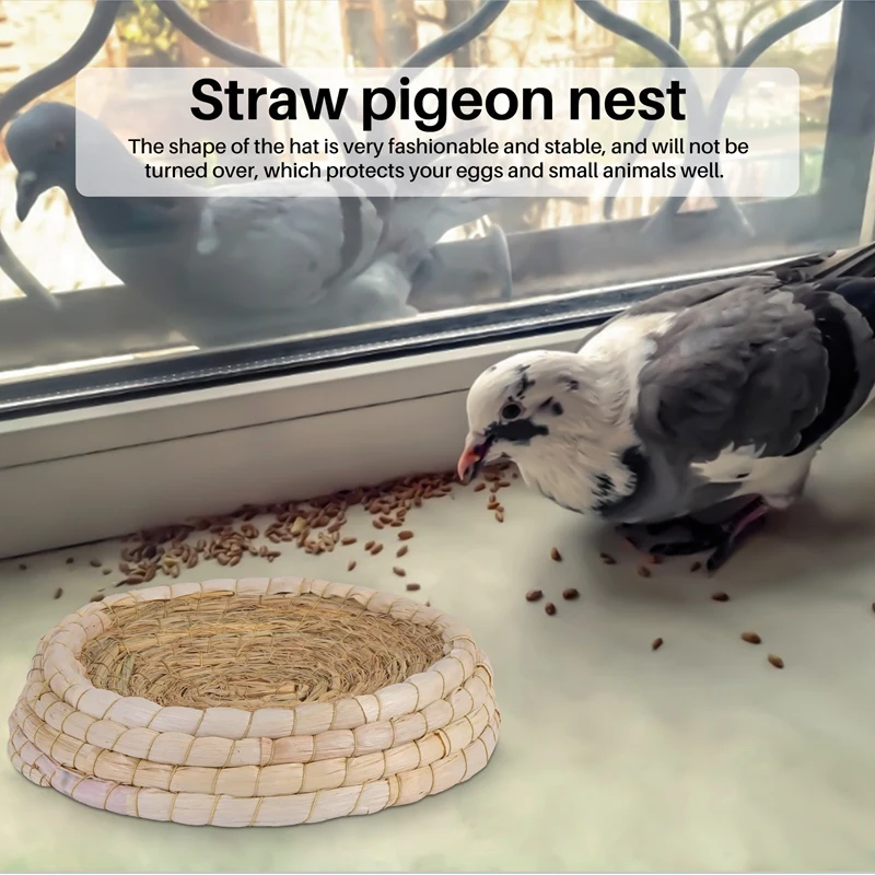 Handwoven Birds Nest Corn Leaves And Straw Incubation Bed Courtship Breeding House For Pigeon/Dwarf /Bunny/ Dove/Hamster/