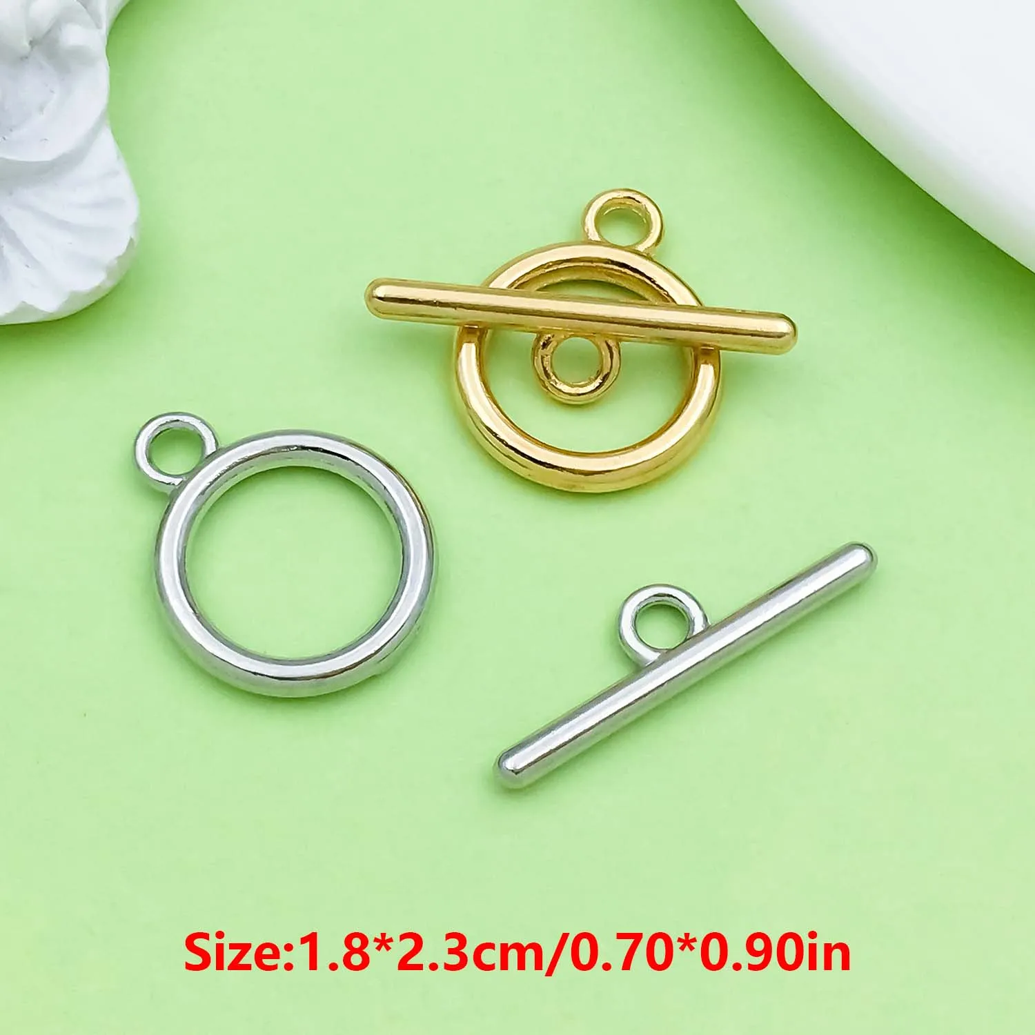 20 قطعة من أبازيم السبائك، أبازيم نهاية OT، موصلات مشبك لقلادة سوار ذاتي الصنع وأقراط وإكسسوارات صنع المجوهرات #2