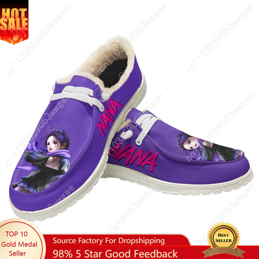 

NANA Flat Shoe Mens Womens Teenager Warm Casual Shoe Indoor Outdoor Light Durable Comfortable Couple Shoe Anime Customized Shoes