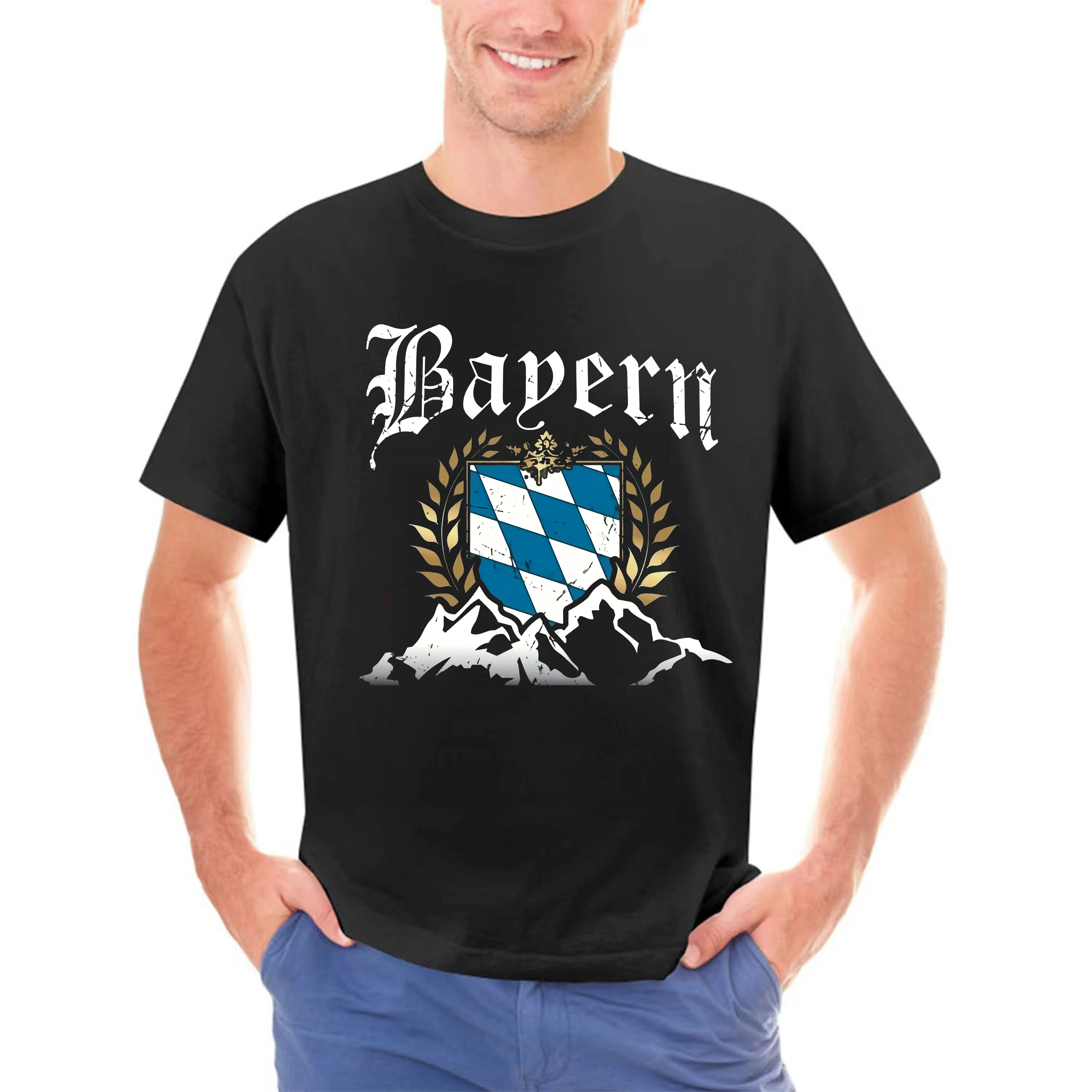 Men Funny T Shirt Fashion tshirt Bavaria Bayern Flag  Women t-shirt