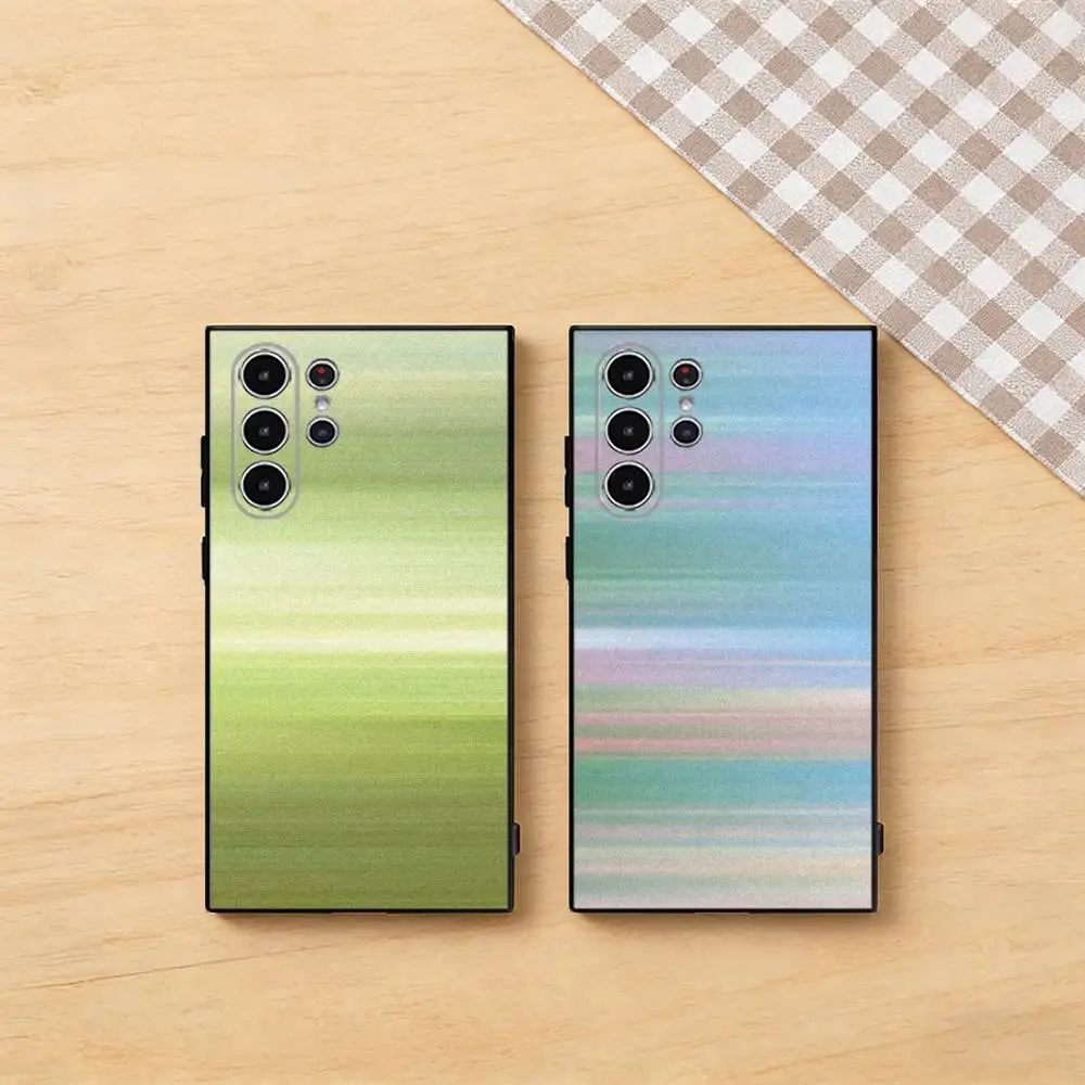 

Summer Color Gradient Phone Case for Samsung Galaxy S22 S23 S24 S25 FE Ultra 5G Silicone Classic Shockproof Case