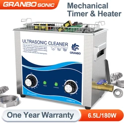 Granbo 6Liter 180W Ultrasonic Cleaner Mechanical Heater Timer Cleaning Machine PCB Bullets Baby Toy Car Chains Hardware