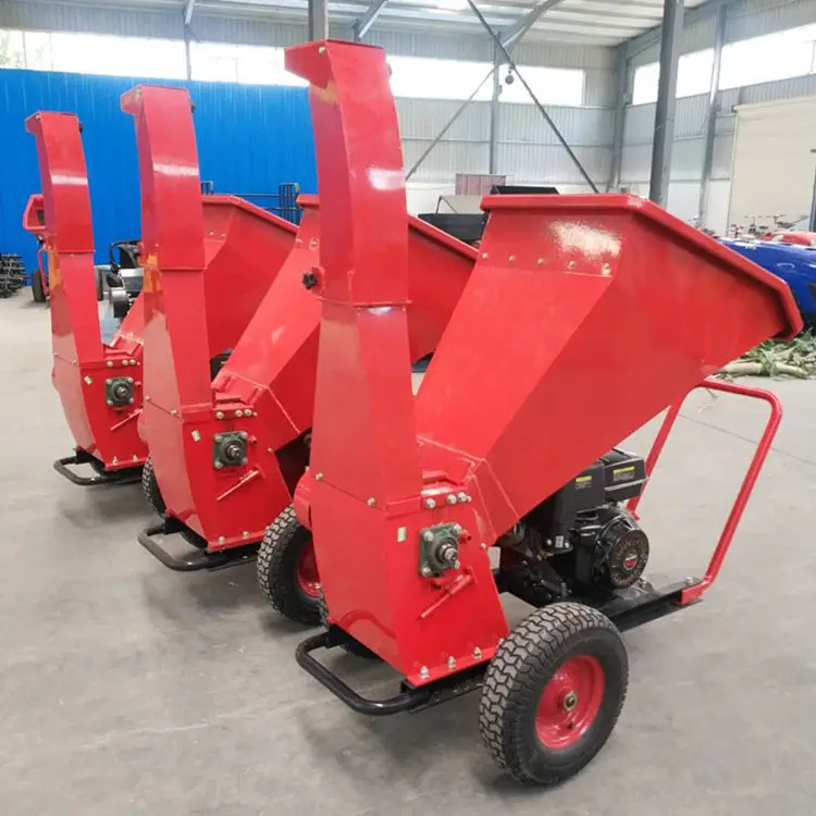 Electric Diesel Drive Wood Chipper Shredder Garden Tree Branch Chopper Coconut Palm Leaves Crusher Tree Branch Shredder