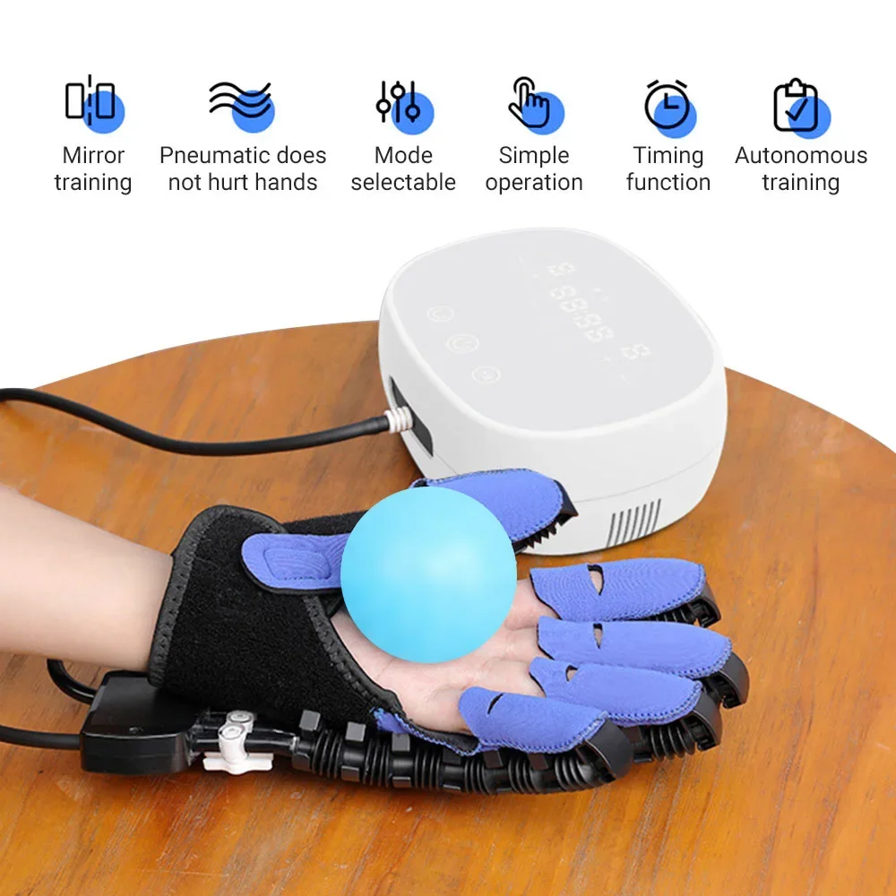 Intelligent Rehabilitation Robot Gloves Stroke Hemiplegia Cerebral Infarction Training Equipment Mirror Gloves Finger Exerciser